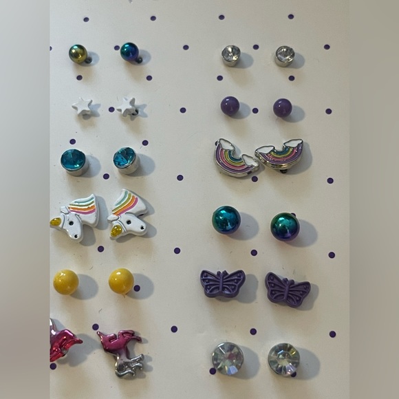 Girls/Kids 12 Set earring set - Picture 3 of 5